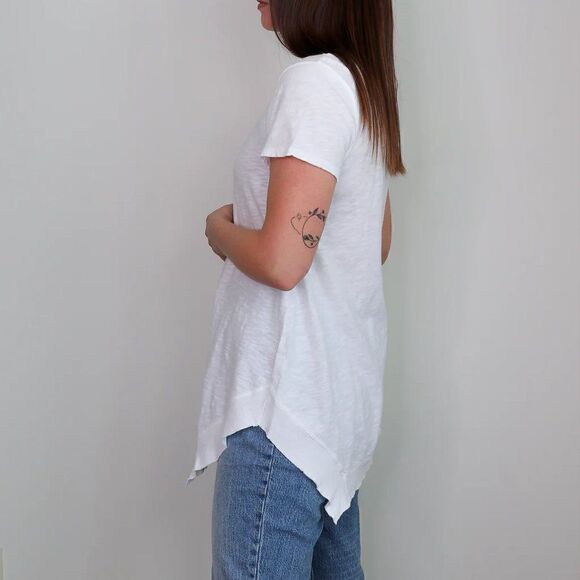 Bobi White Square Hem Tee. Size Large. New with Tag (NWT)! - Picture 3 of 11